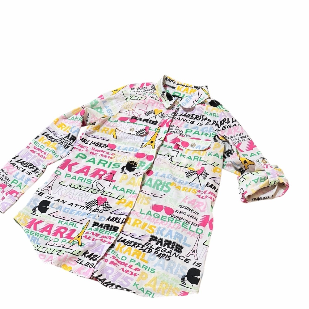 💛Karl Lagerfeld Multicolor Graphic Shirt